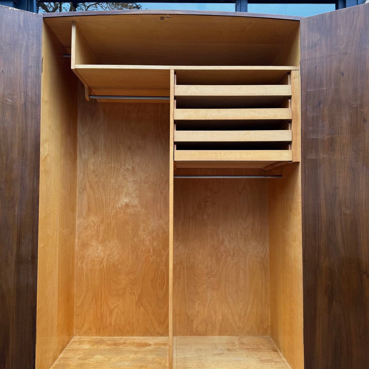 Large Mahogany Wardrobe/ Denmark, 1940s