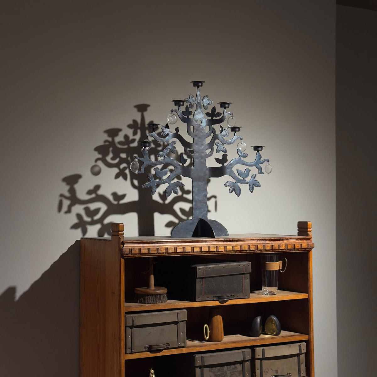 Bertil Vallien/ "Tree of Life"/ Standing Candelabrum/ Sweden, 1970s