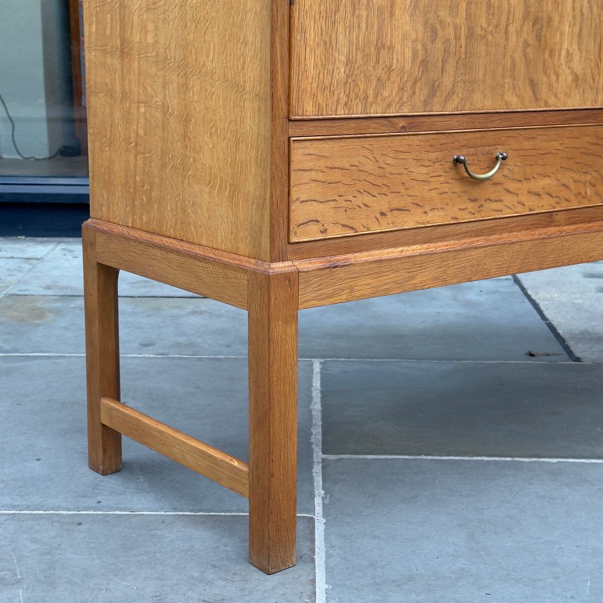 Tall Oak Cabinet/ Ole Wanscher & A. J Iversen/ Denmark, 1940s