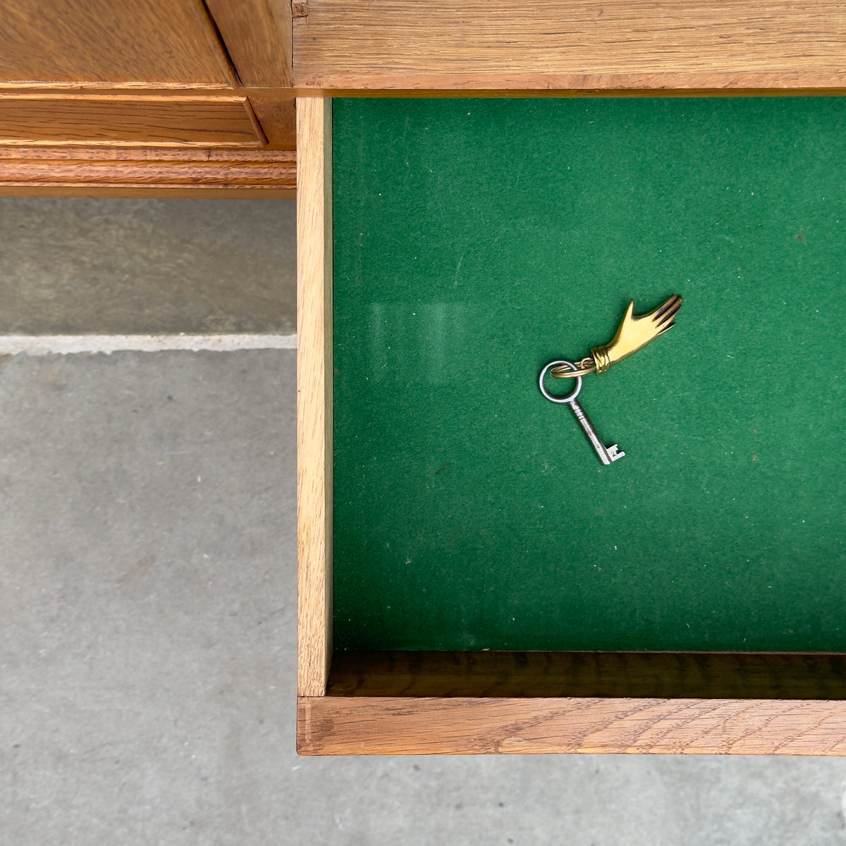 Tall Oak Cabinet/ Ole Wanscher & A. J Iversen/ Denmark, 1940s