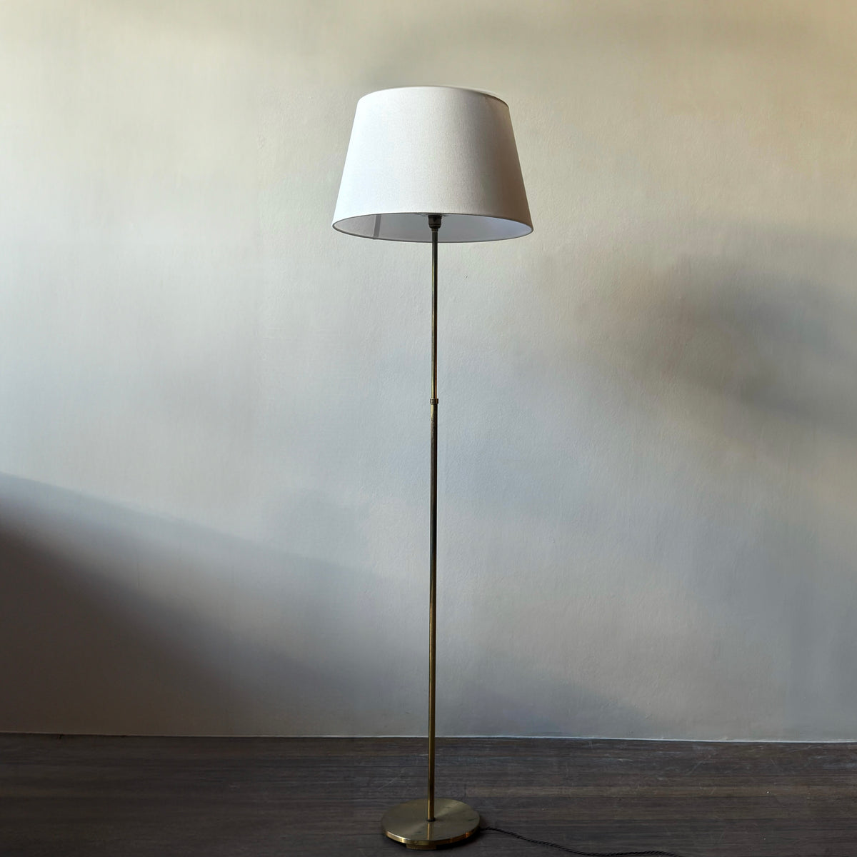 Telescopic Brass Floor Lamp/ Danish, 1940s