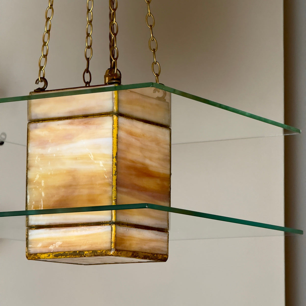 A 1930s Art Deco glass light pendant by Thomas Tait, inspired by the work of Robert Mallet-Stevens. This vintage piece reflects the emergence of Scottish modernism and refined Art Deco aesthetics.