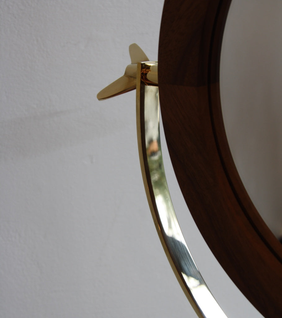 A floor mirror designed by Carl Auböck IV, made to order in the Auböck Werkstätte, Vienna, Austria. Originally conceived in the 1950s, this timeless piece exemplifies mid-century Austrian design and craftsmanship.