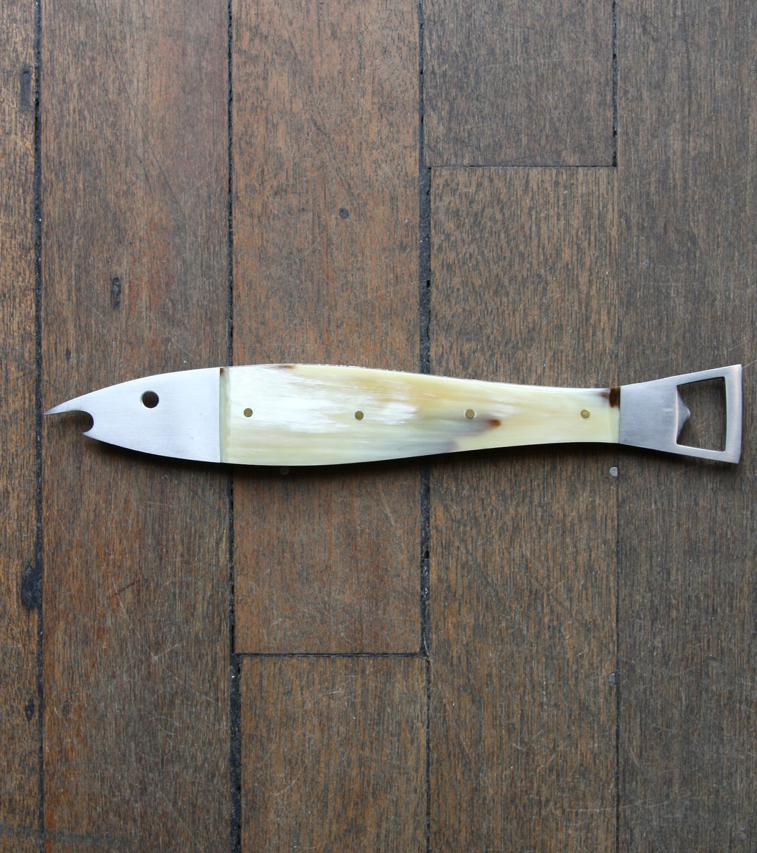Fish Shaped Bottle Opener with Cane Grip by Carl Auböck, 1960s