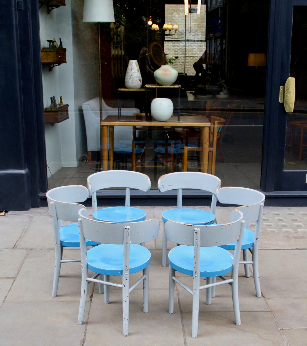 Set of Six Model W1 Chairs Werner West - Image 3